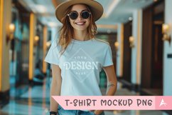 Gildan 5000 crewneck women light white color t-shirt mockup Product Image 1