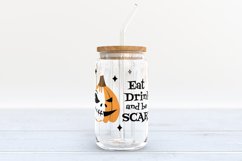 Halloween Can Glass SVG. Pumpkin Jack O&#039;lantern SVG, PNG Product Image 3