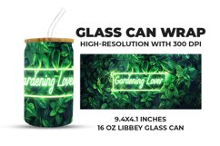 Gardening Love Glass Can Wrap Product Image 1