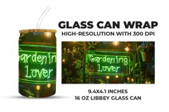 Gardening Love Glass Can Wrap Product Image 1