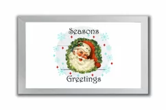 Seasons Greetings PNG. Christmas Round Sign PNG. Product Image 2