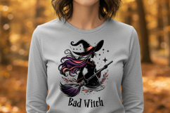 Bad Witch Hat Broom Halloween Spooky Funny Sarcastic PNG Product Image 4