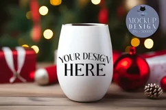 Christmas Mockup Design | Wine Tumbler Mockup Product Image 1