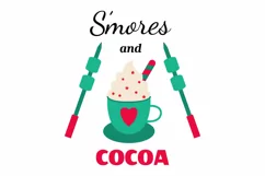 Christmas Mug. Mug SVG, PNG. Smores and Cocoa. Quotes SVG Product Image 2