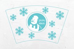Christmas Tumbler 24 OZ. Snowman Cold Cup. Snowman Tumbler Product Image 2