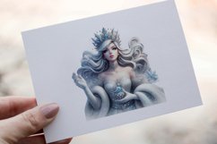 34 Snow Queen Watercolor Clipart PNG Sticker Bundle Product Image 9