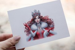 34 Snow Queen Watercolor Clipart PNG Sticker Bundle Product Image 6