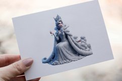 34 Snow Queen Watercolor Clipart PNG Sticker Bundle Product Image 8