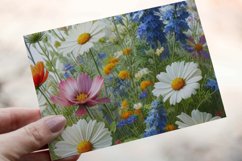 30 Watercolor Meadow Wildflowers Clipart PNG Sticker Bundle Product Image 19