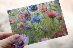 30 Watercolor Meadow Wildflowers Clipart PNG Sticker Bundle Product Image 5