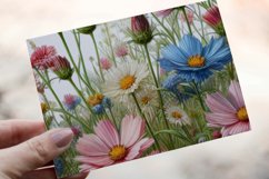 30 Watercolor Meadow Wildflowers Clipart PNG Sticker Bundle Product Image 7