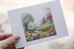 25 Watercolor Spring Landscape Clipart PNG Sticker Bundle Product Image 2