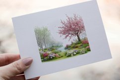 25 Watercolor Spring Landscape Clipart PNG Sticker Bundle Product Image 10