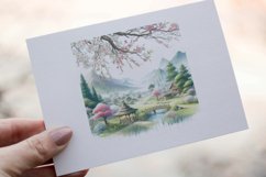 25 Watercolor Spring Landscape Clipart PNG Sticker Bundle Product Image 13