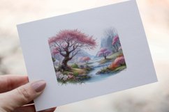 25 Watercolor Spring Landscape Clipart PNG Sticker Bundle Product Image 14