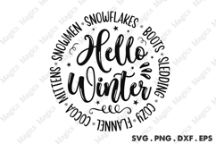 Hello Winter SVG, Christmas Design Product Image 1