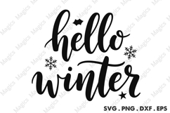 Hello Winter SVG, Christmas Design Product Image 1