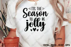 Tis The Season To Be Jolly SVG, Christmas Design Product Image 2