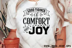 Good Tidings Of Comfort And Joy SVG, Christmas Design Product Image 2