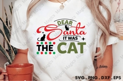 Dear Santa It Was The Cat, Christmas Quotes SVG Product Image 2