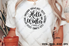 Hello Winter SVG, Christmas Design Product Image 2