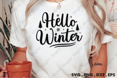 Hello Winter SVG, Christmas Design Product Image 2