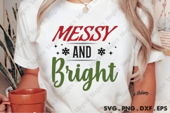 Messy And Bright, Christmas Quotes SVG Product Image 2
