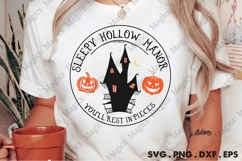 Sleepy Hollow Manor You&#039;ll Rest In Pieces | Halloween SVG Product Image 2