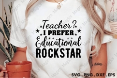 Teacher I Prefer Educational Rockstar Svg Product Image 1