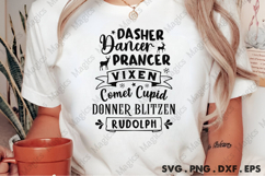 Dasher Dancer Prancer Vixen Comet Cupid Donner Blitzen Rudol Product Image 2