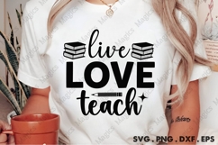 Live Love Teach Svg Product Image 1