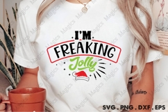 I m Freaking Jolly, Christmas Quotes SVG Product Image 2