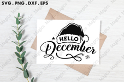Hello December SVG, Christmas Design Product Image 3