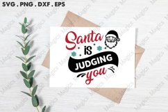 Santa Is Judging You, Christmas Quotes SVG Product Image 3