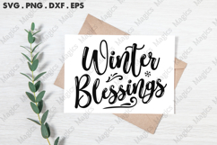 Winter Blessings SVG, Christmas Design Product Image 3