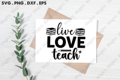 Live Love Teach Svg Product Image 2