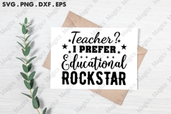 Teacher I Prefer Educational Rockstar Svg Product Image 2