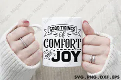 Good Tidings Of Comfort And Joy SVG, Christmas Design Product Image 4