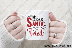Dear Santa I Really Tried, Christmas Quotes SVG Product Image 4