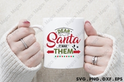 Dear Santa It Was Them, Christmas Quotes SVG Product Image 4