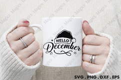 Hello December SVG, Christmas Design Product Image 4