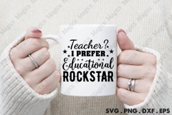 Teacher I Prefer Educational Rockstar Svg Product Image 3