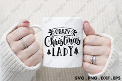 Crazy Christmas Lady SVG, Christmas Design Product Image 4