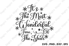 It S The Most Wonderful Time Of The Year Svg | Christmas Svg Product Image 1