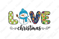 Love Christmas Snowman Png Product Image 1