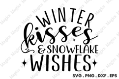 Winter Kisses &amp; Snowflake Wishes Svg Product Image 2
