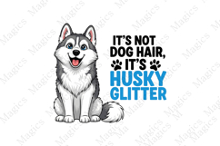 Its Husky Glitter Dog Png Product Image 2