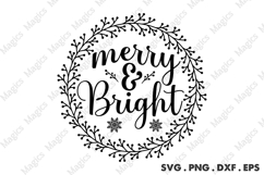 MERRY &amp; BRIGHT Svg Product Image 2
