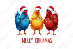 Merry Chickmas Png,Chicken Christmas Png Product Image 1