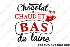 Chocolat Chaud Et Bas De Laine SVG Product Image 1